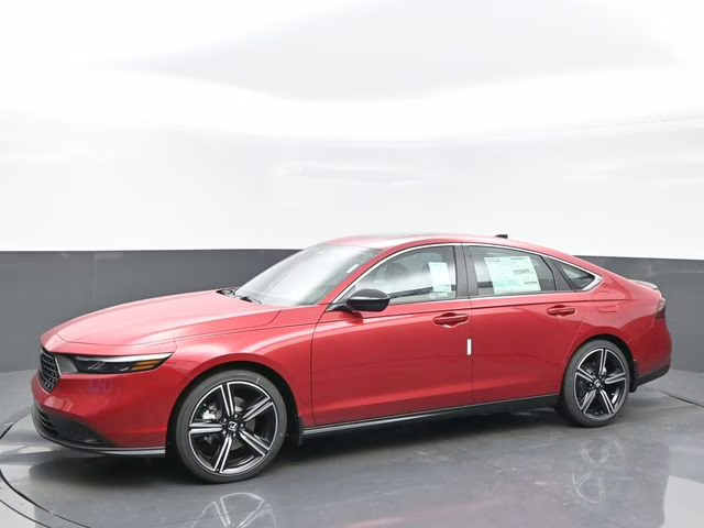 2025 Radiant Red Metallic Honda Accord Hybrid Sport FWD Sedan
