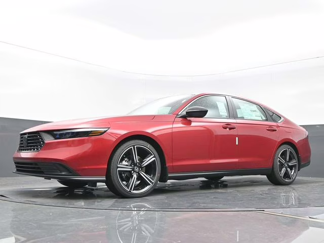 2025 Radiant Red Metallic Honda Accord Hybrid Sport FWD Sedan