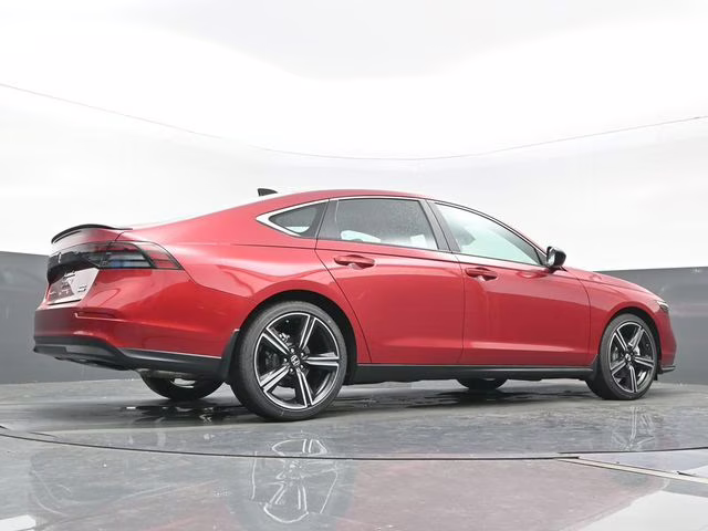 2025 Radiant Red Metallic Honda Accord Hybrid Sport FWD Sedan