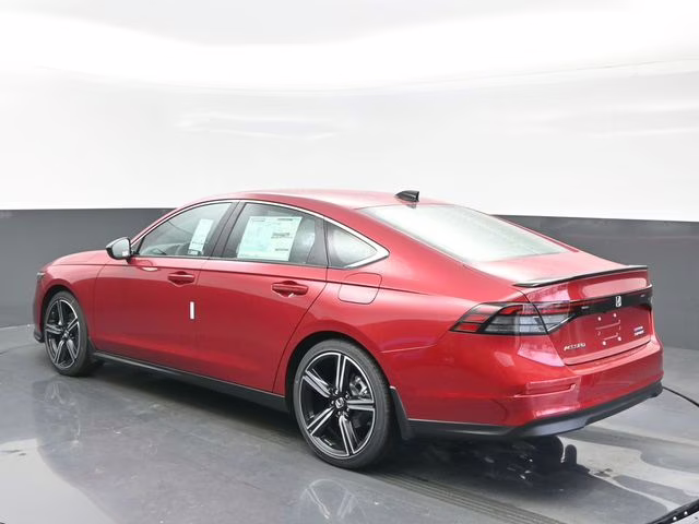 2025 Radiant Red Metallic Honda Accord Hybrid Sport FWD Sedan
