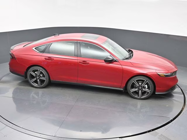2025 Radiant Red Metallic Honda Accord Hybrid Sport FWD Sedan