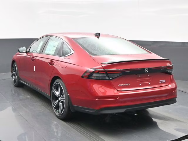 2025 Radiant Red Metallic Honda Accord Hybrid Sport FWD Sedan
