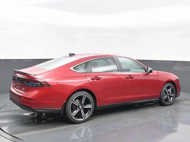 2025 Radiant Red Metallic Honda Accord Hybrid Sport FWD Sedan
