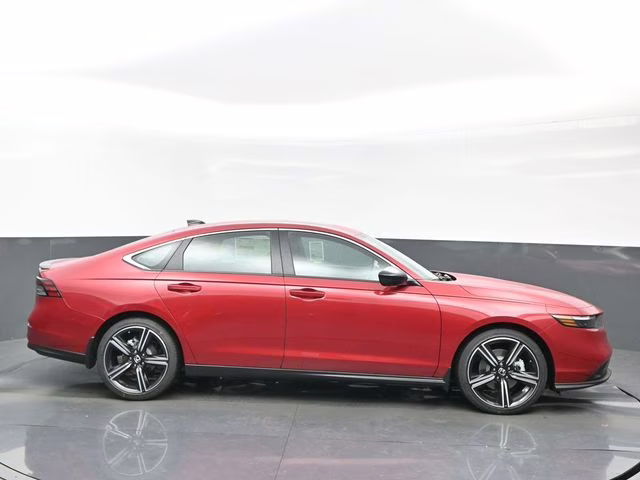 2025 Radiant Red Metallic Honda Accord Hybrid Sport FWD Sedan