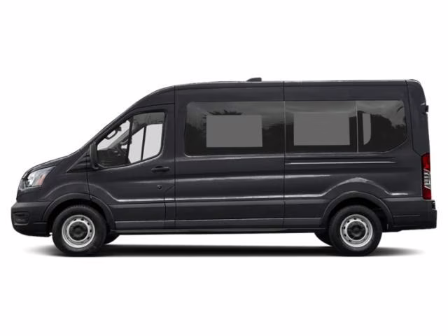 2026 Agate Black Metallic Ford Transit Passenger Wagon T-350 148 Med Roof XL RWD RWD Van