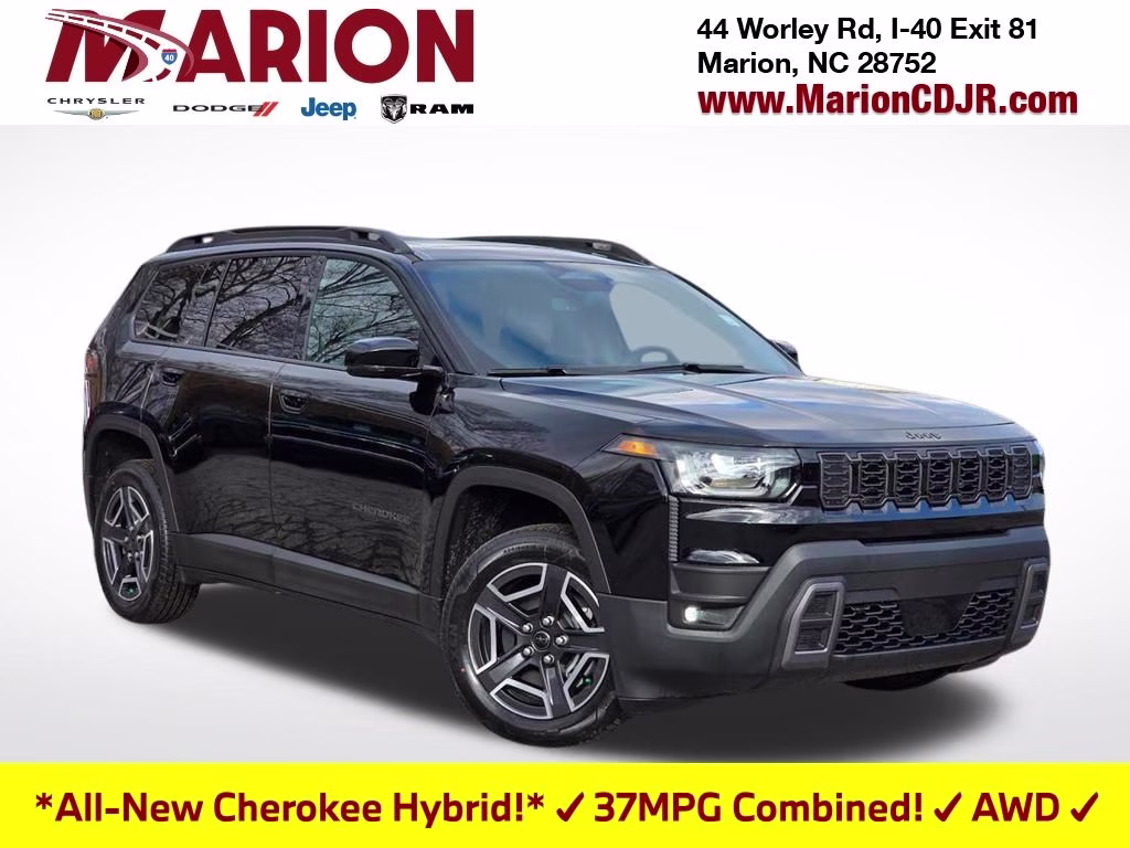 2026 Diamond Black Crystal Pearlcoat Jeep Cherokee Limited 4X4 SUV