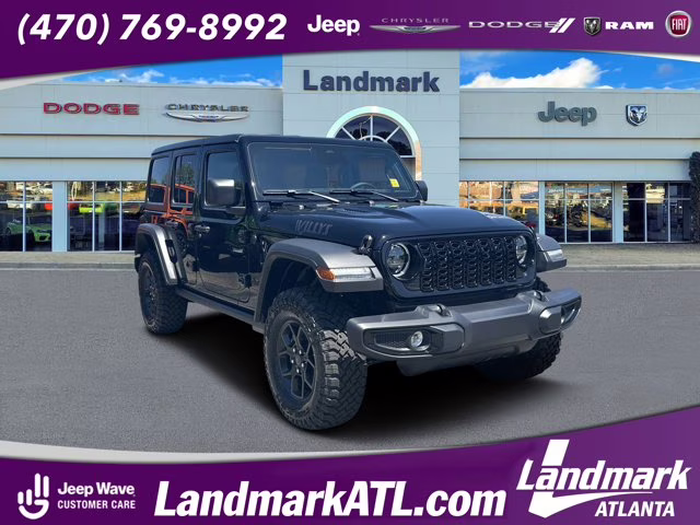 2026 black clearcoat Jeep Wrangler Willys 4X4 Convertible