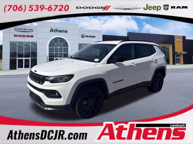 2026 Bright White Clearcoat Jeep Compass Latitude Altitude 4X4 SUV