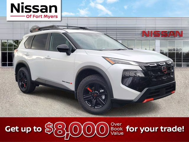 2026 Everest White Pearl Tricoat Nissan Rogue Rock Creek AWD SUV