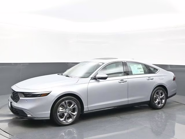 2025 Solar Silver Metallic Honda Accord Hybrid EX-L FWD Sedan