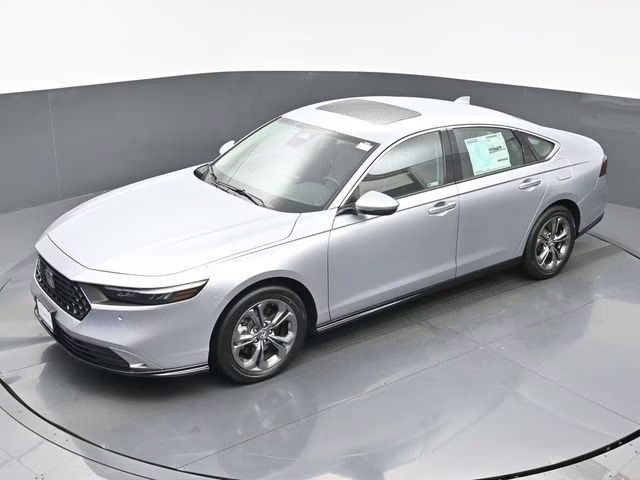 2025 Solar Silver Metallic Honda Accord Hybrid EX-L FWD Sedan