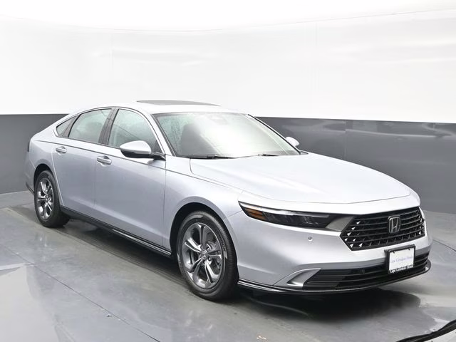 2025 Solar Silver Metallic Honda Accord Hybrid EX-L FWD Sedan