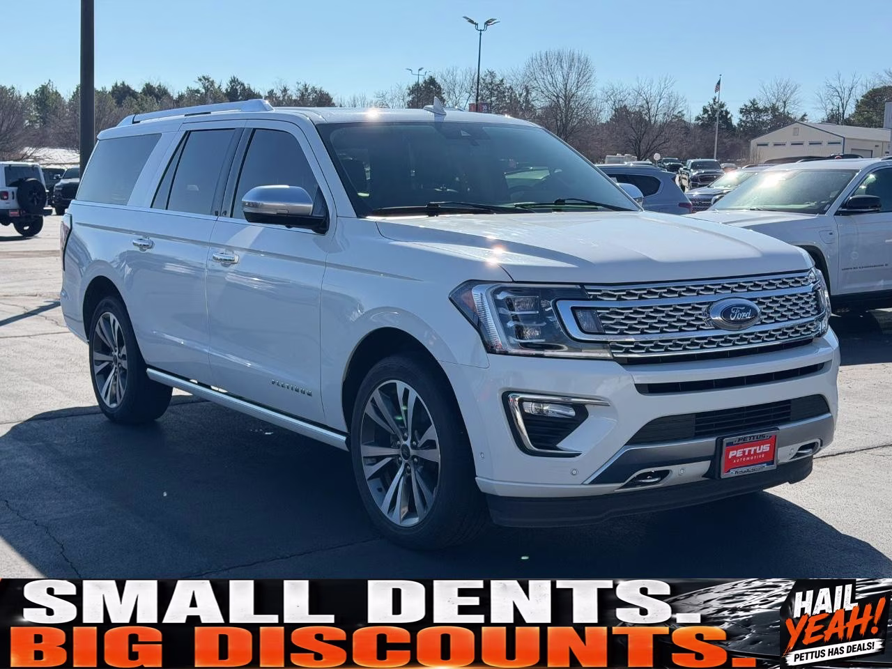 2021 Star White Metallic Tri-Coat Ford Expedition Max Platinum 4X4 SUV