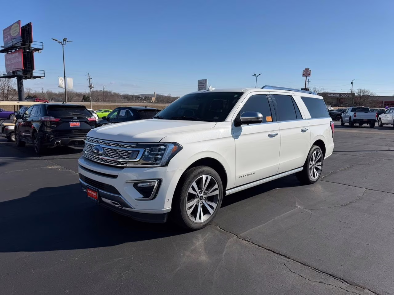 2021 Star White Metallic Tri-Coat Ford Expedition Max Platinum 4X4 SUV