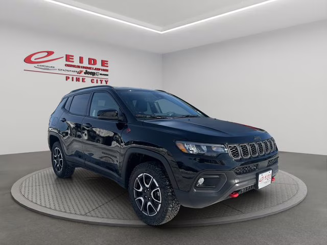 2026 Diamond Black Crystal Pearlcoat Jeep Compass Trailhawk 4X4 SUV