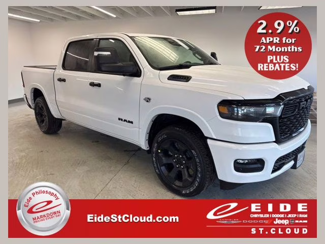 2026 Bright White Clearcoat Ram 1500 Big Horn Night Edition 4X4 Truck