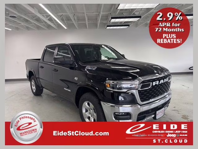 2026 Diamond Black Crystal Pearlcoat Ram 1500 Big Horn 4X4 Truck