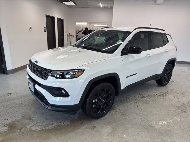 2026 Bright White Clearcoat Jeep Compass Latitude 4X4 SUV