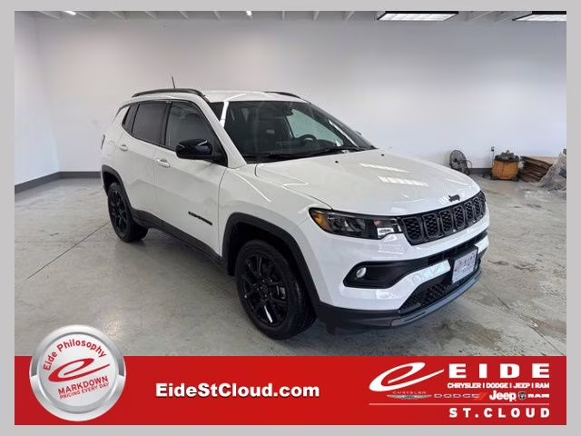 2026 Bright White Clearcoat Jeep Compass Latitude 4X4 SUV
