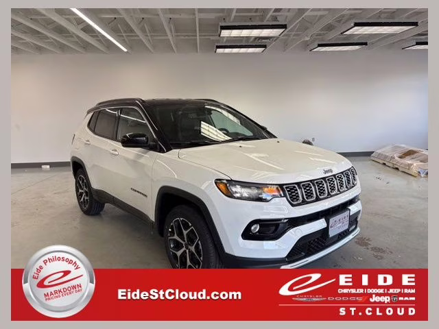 2026 Bright White Clearcoat Jeep Compass Limited 4X4 SUV