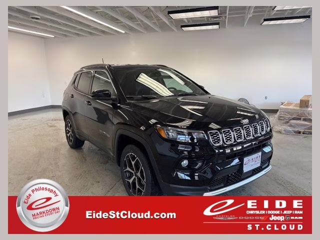 2026 Diamond Black Crystal Pearlcoat Jeep Compass Limited 4X4 SUV