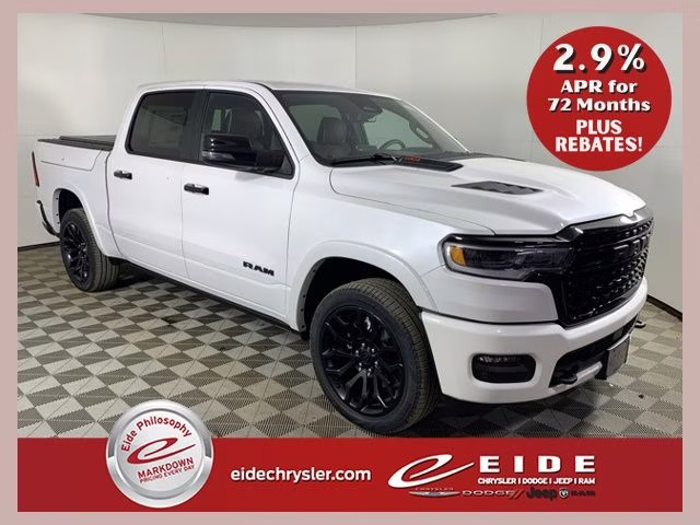 2026 Ivory White Tri-Coat Pearlcoat Ram 1500 Limited Night Edition 4X4 Truck