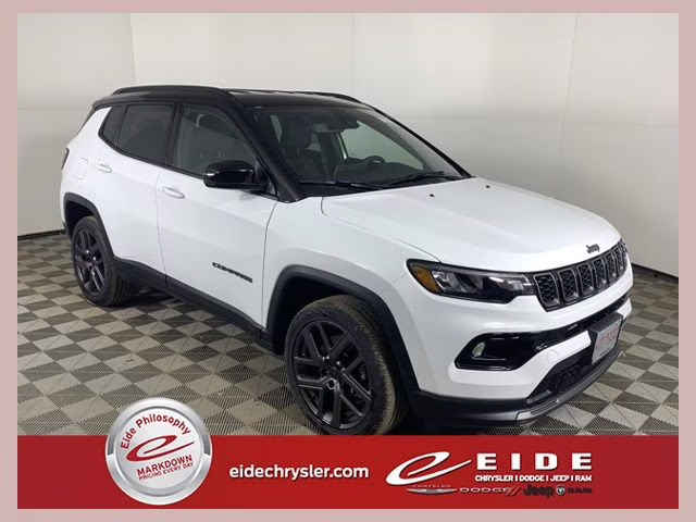 2026 Bright White Clearcoat Jeep Compass Limited Altitude 4X4 SUV