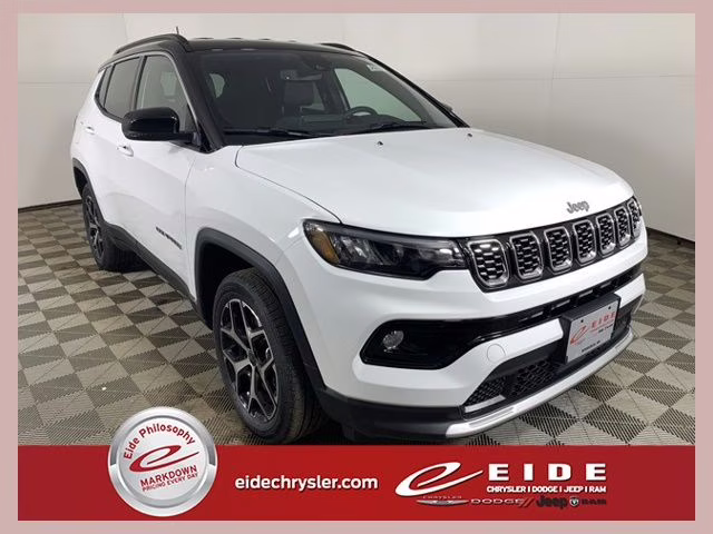 2026 Bright White Clearcoat Jeep Compass Limited 4X4 SUV