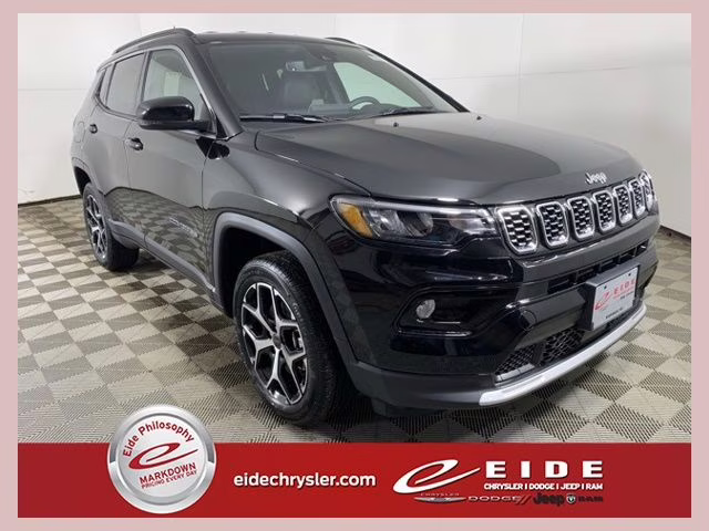 2026 Diamond Black Crystal Pearlcoat Jeep Compass Limited 4X4 SUV