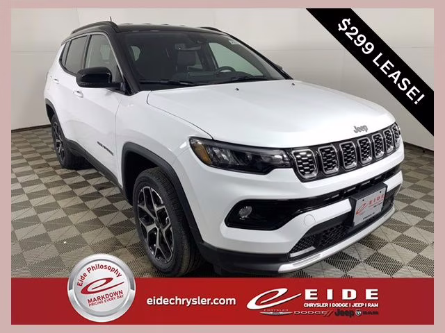 2026 Bright White Clearcoat Jeep Compass Limited 4X4 SUV