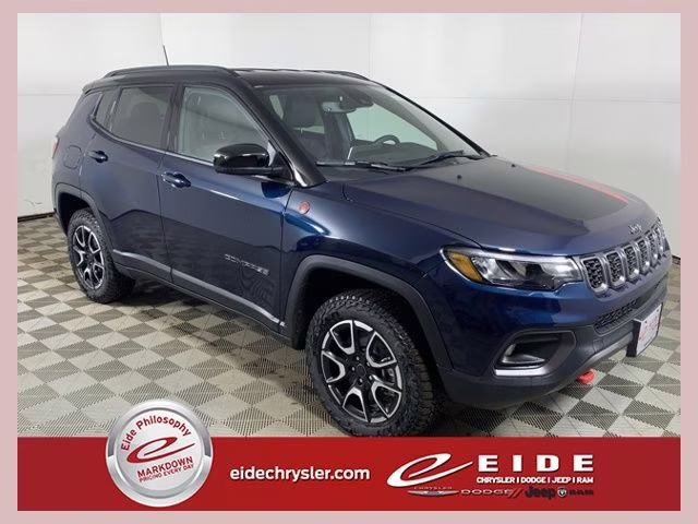 2026 Fathom Blue Pearl Coat Jeep Compass Trailhawk 4X4 SUV