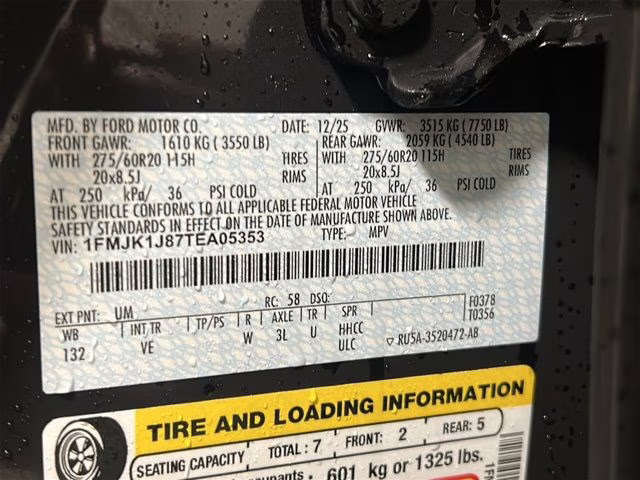 2026 Agate Black Metallic Ford Expedition Max Active 4X4 SUV