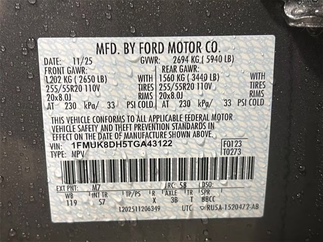 2026 Carbonized Gray Metallic Ford Explorer Active 4X4 SUV