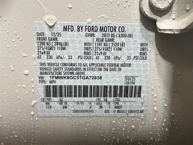 2026 Star White Metallic Tri-Coat Ford Explorer ST 4X4 SUV