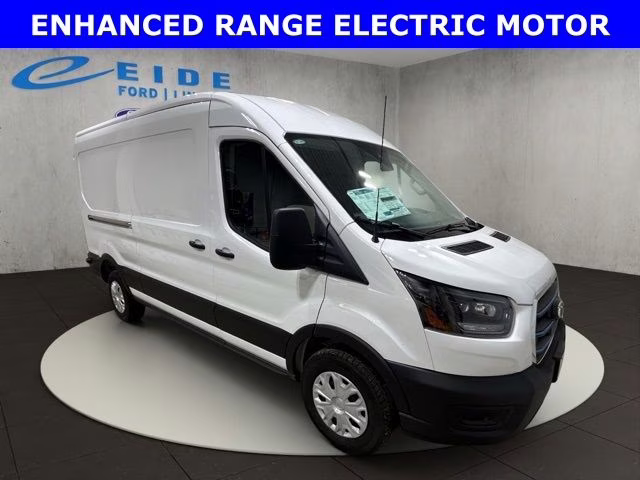 2025 Oxford White Ford E-Transit-350 Base RWD Van