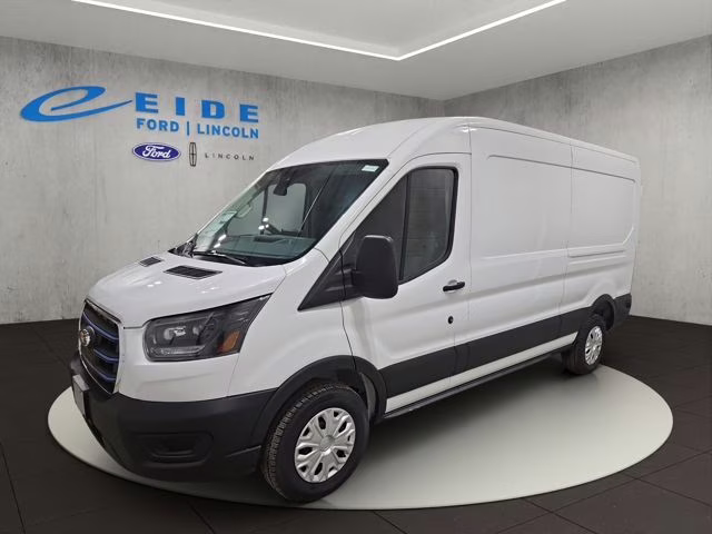 2025 Oxford White Ford E-Transit-350 Base RWD Van