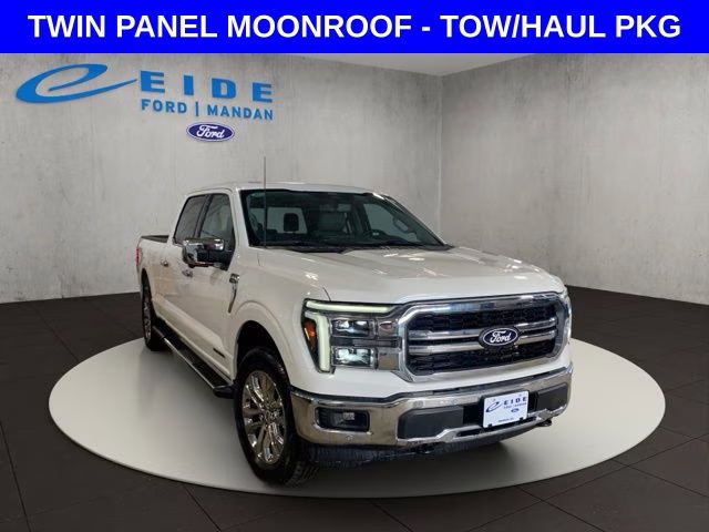 2025 Star White Metallic Tri-Coat Ford F-150 Lariat Chrome 4X4 Truck