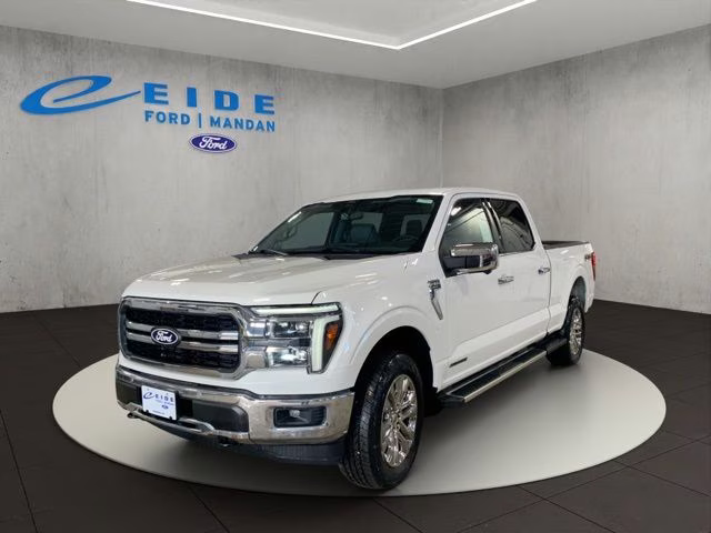 2025 Star White Metallic Tri-Coat Ford F-150 Lariat Chrome 4X4 Truck