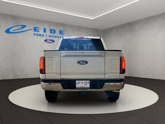 2025 Star White Metallic Tri-Coat Ford F-150 Lariat Chrome 4X4 Truck