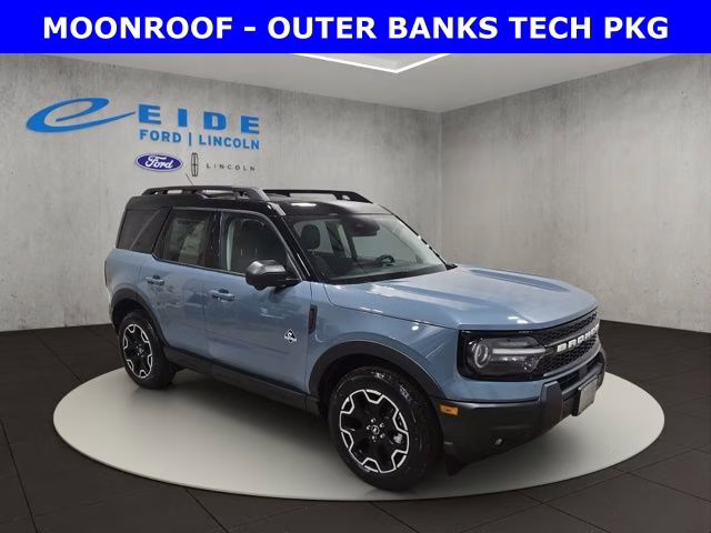 2025 Azure Gray Metallic Tri-Coat Ford Bronco Sport Outer Banks 4X4 SUV