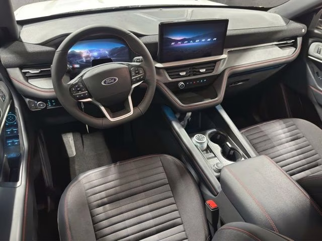 2026 Star White Metallic Tri-Coat Ford Explorer ST-Line 4X4 SUV