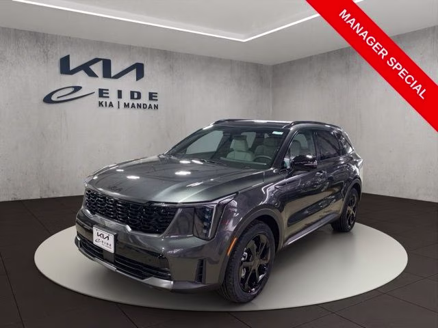 2026 Interstellar Gray Kia Sorento Hybrid X-Line SX Prestige AWD SUV