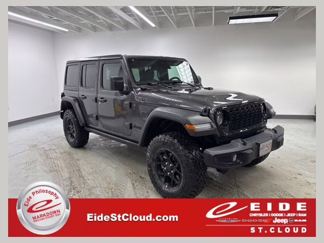 2026 Granite Crystal Metallic Clearcoat Jeep Wrangler Willys 4X4 SUV