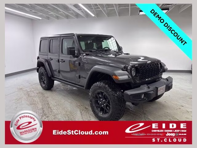 2026 Granite Crystal Metallic Clearcoat Jeep Wrangler Willys 4X4 SUV