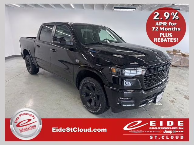 2026 Diamond Black Crystal Pearlcoat Ram 1500 Big Horn Night Edition 4X4 Truck