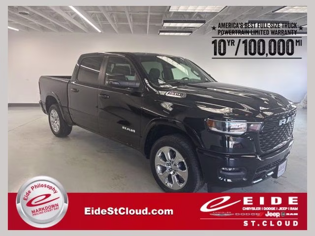2026 Diamond Black Crystal Pearlcoat Ram 1500 Big Horn 4X4 Truck