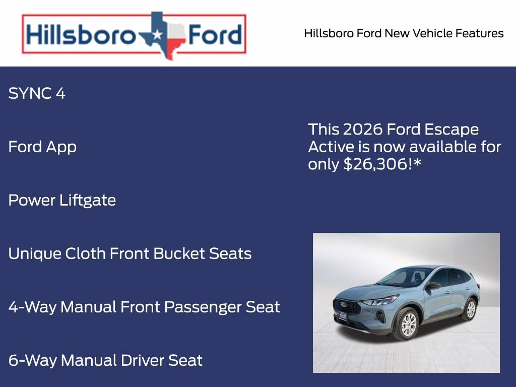 2026 Vapor Blue Metallic Ford Escape Active FWD SUV