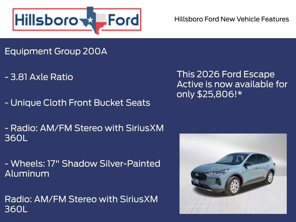 2026 Vapor Blue Metallic Ford Escape Active FWD SUV
