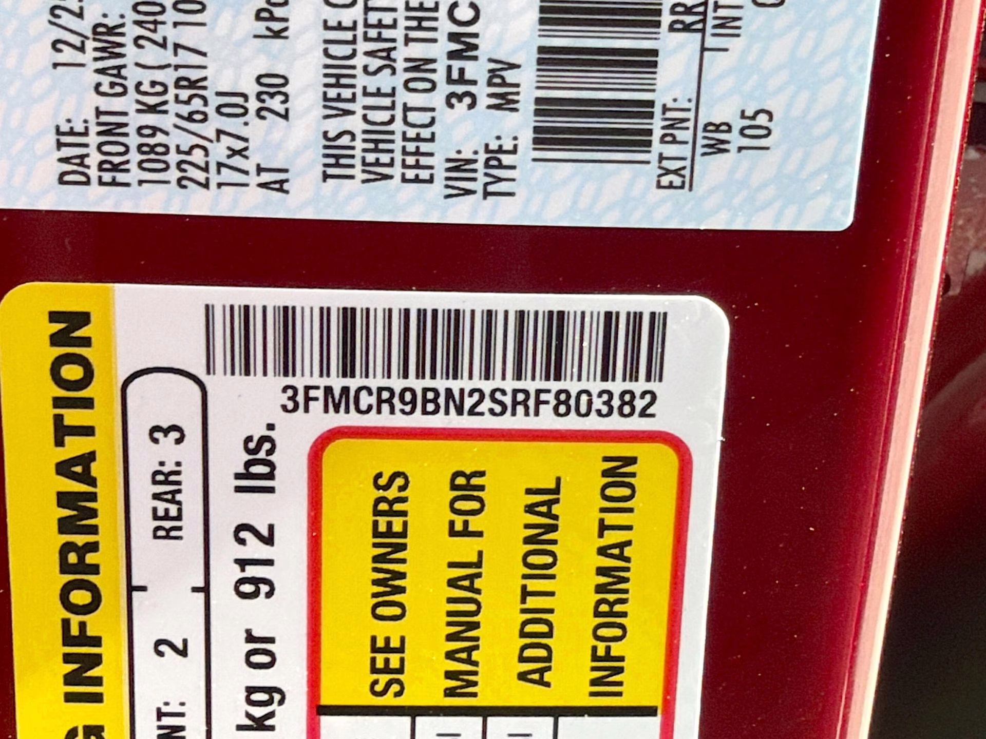 2025 Ruby Red Metallic Tinted Clearcoat Ford Bronco Sport Big Bend 4X4 SUV