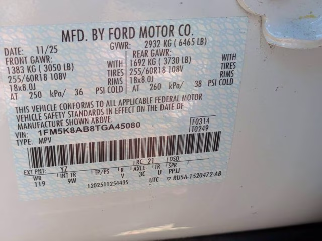2026 Oxford White Ford Police Interceptor Utility AWD SUV